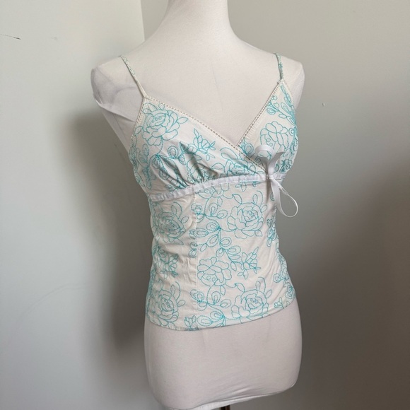 Vintage Dynamite Floral Embroidered Camisole Y2K Fairycore Top S - Picture 6 of 8